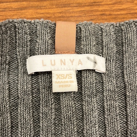 LUNYA Cozy Pima Alpaca Cotton Grey Pullover Sweater - Picture 10 of 13